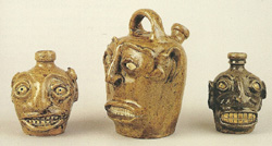 mid-19th century face vessels produced in Edgefield, SC