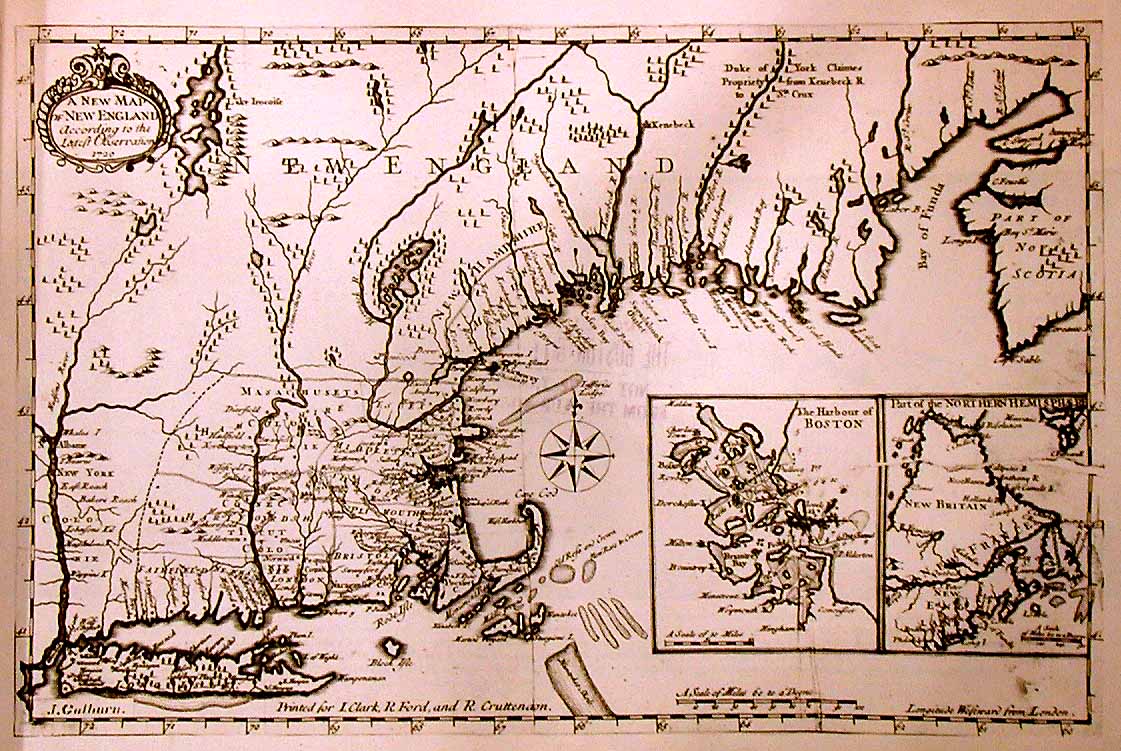 Historical Map Of Plymouth Colony