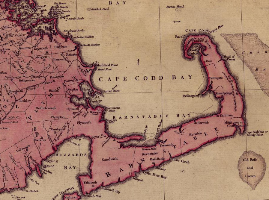 1755 Map of New England by T. Jefferys