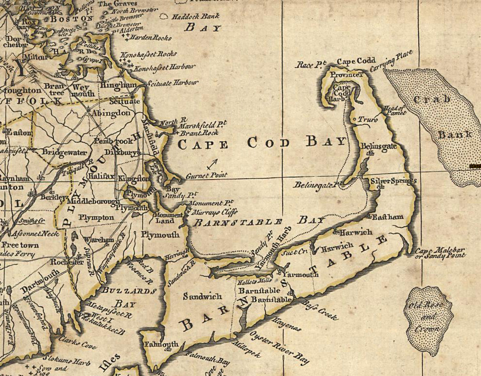 1776 Map of New England by C. Bowles