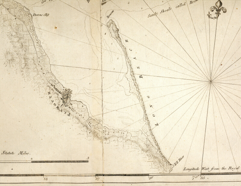 1780 Plymouth map, larger excerpt