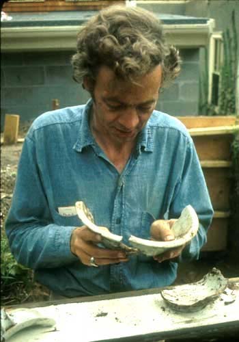 Prof. Deetz at Plimoth Plantation Museum, 1971