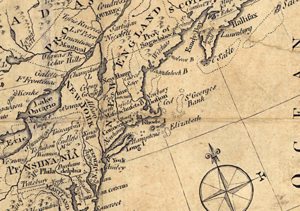 1778 Map of North America
