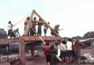 17th century timber framing at Plimoth Plantation