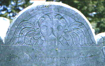 Plympton County gravestone depicted as Stone 13 in Figure 3 of study entitled Death's Head, Cherub, Urn and Willow