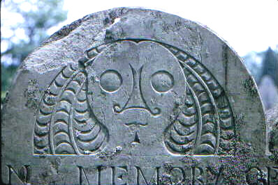Plympton County gravestone depicted as Stone 16 in Figure 3 of study entitled Death's Head, Cherub, Urn and Willow