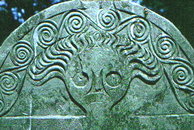 Plympton County gravestone depicted as Stone 7 in Figure 3 of study entitled Death's Head, Cherub, Urn and Willow
