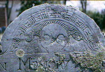 Plympton County gravestone depicted as Stone 8 in Figure 3 of study entitled Death's Head, Cherub, Urn and Willow