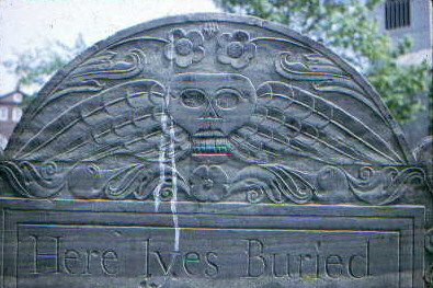 early death's head gravestone style